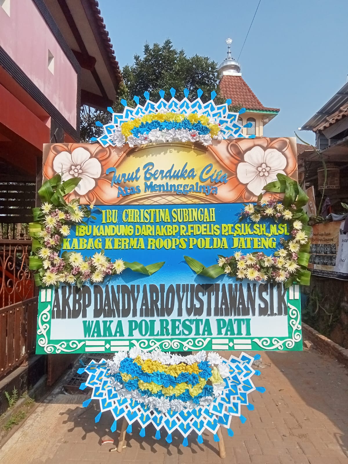 Papan Bunga Duka Cita 015