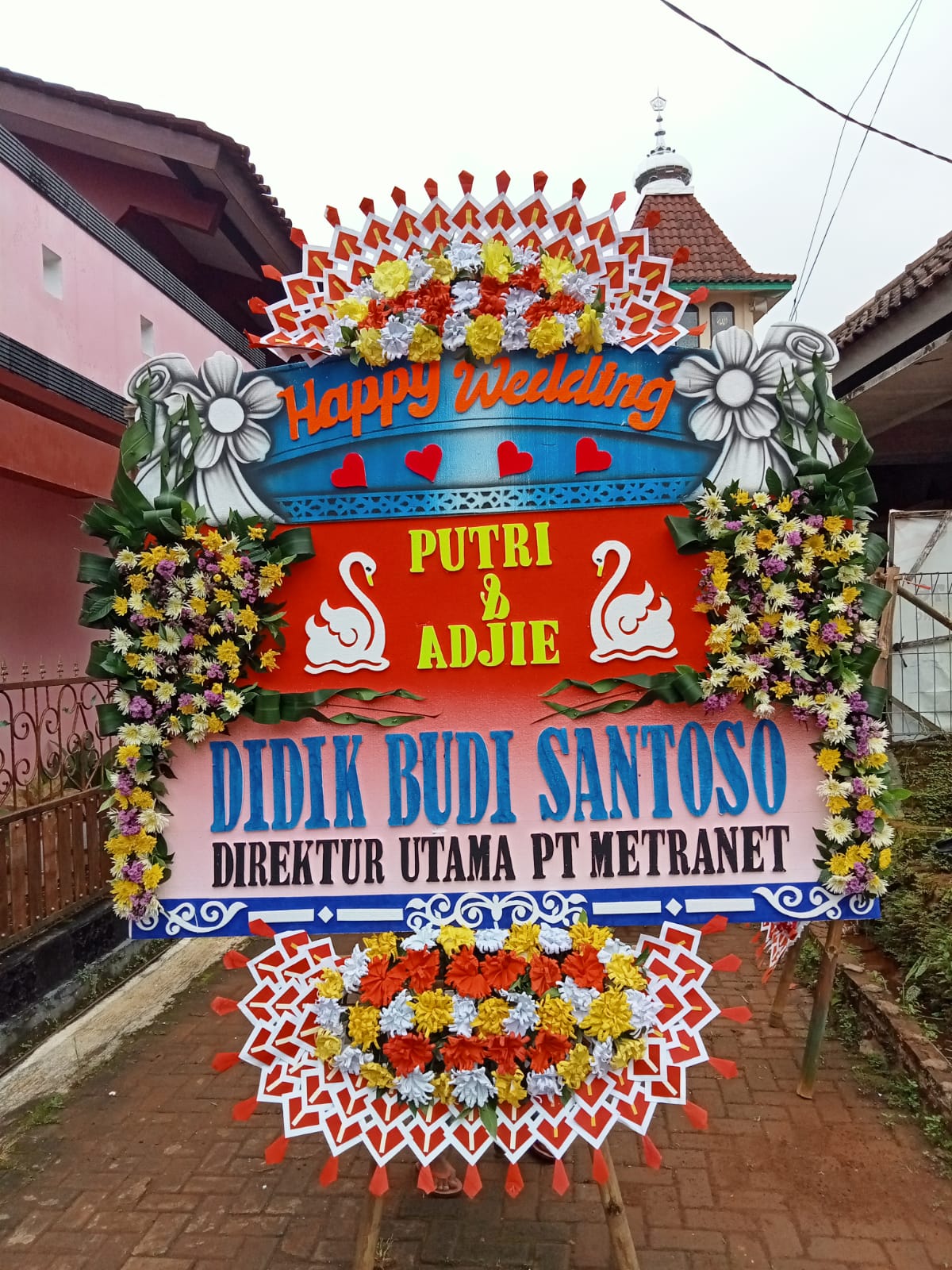 Papan Bunga Wedding 07